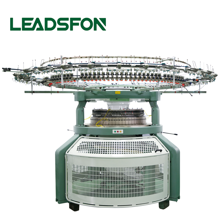 High speed double interlock jersey circular knitting machine